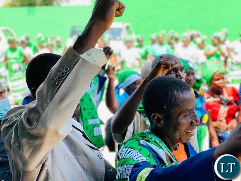 Village Headman from Dundumwezi District in Southern Province led by PF National Mobilisation Committee member Mr Bizwell Mutale when they paid a courtesy call on the ruling party Secretary General at his Office