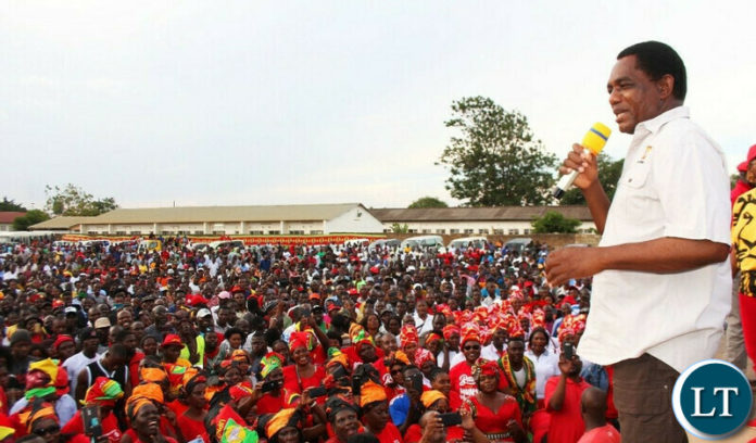 HH arrives a Rally surrounded by UPND leadership