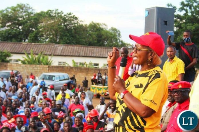 Silver Masebo addressing UPND Supporters at the Mobilisation rally in Lusaka