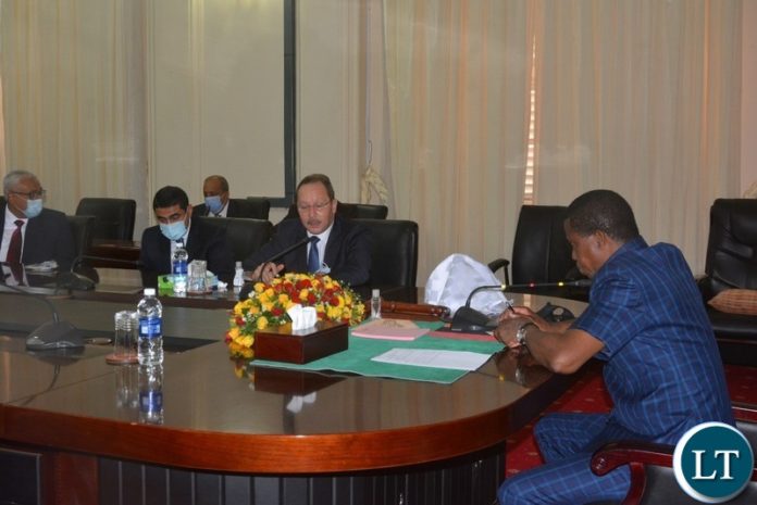 President Edgar Lungu talks to Egyptians delegation when they paid a courtesy call on him in Lusaka. President Edgar Lungu talks to Egyptians delegation when they paid a courtesy call on him in Lusaka.