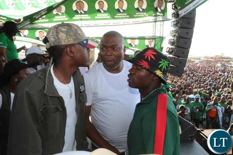 Bowman Lusambo, addressing a mammoth rally attended by thousands of Kapiri Mposhi residents