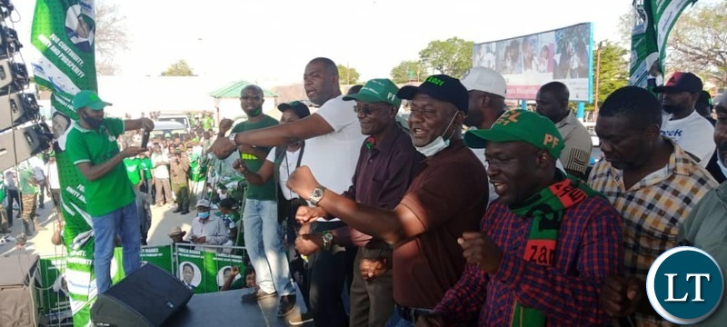 Bowman Lusambo, addressing a mammoth rally attended by thousands of Kapiri Mposhi residents