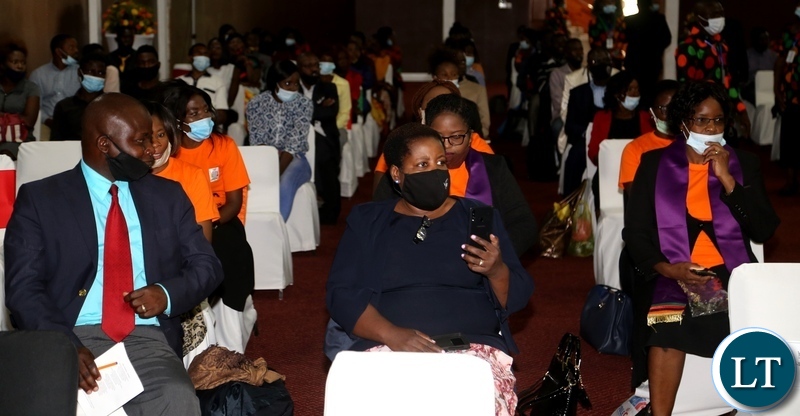 Christians from different churches following the proceedings during the commemoration of the declaration of Zambia as a Christian Nation at mulungushi international conference centre yesterday. Tuesday, December 29, 2020. Picture by ROYD SIBAJENE/ZANIS 