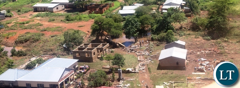 Destroyed homes in Mumbwa District after the Kandesha dam burst it banks causing the flash floods yesterday. Sunday, December 27, 2020. Picture by ROYD SIBAJENE/ZANIS