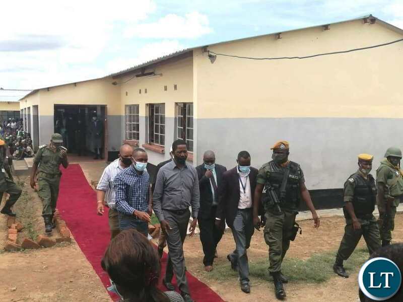 President Edgar Lungu during the tour of Bweengwa High School in Monze, Southern Province before officially launching the school on Wednesday, 9th December, 2020. Picture by Eddie Mwanaleza/State House.