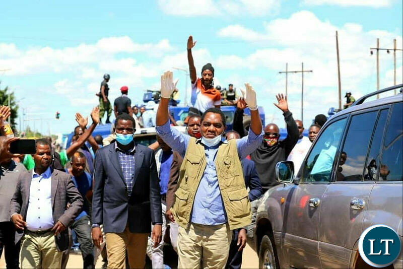 HH leaving Police Headquarters in Lusaka on Thursday after a five hour questioning 