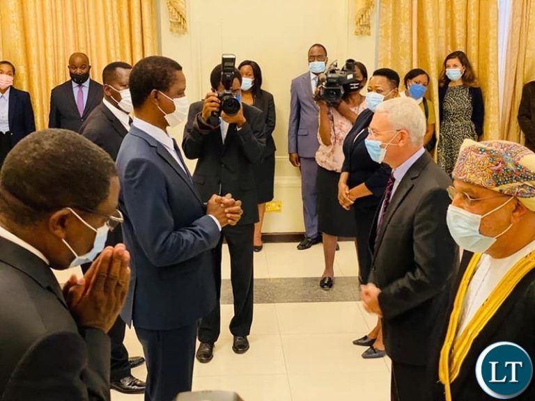 President Edgar Lungu receives  received Letters of Credence from New Ambassadors