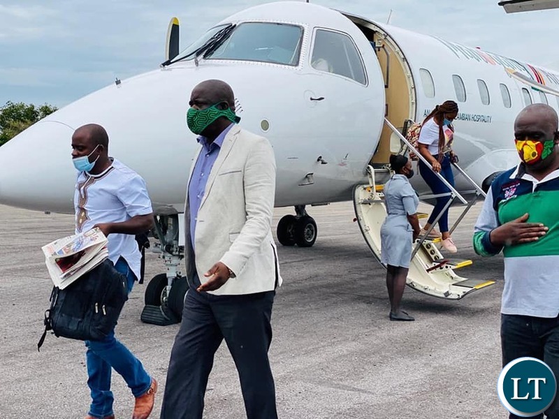 Patriotic Front (PF) Secretary General Hon Davies Mwila has arrived in Luapula Province
