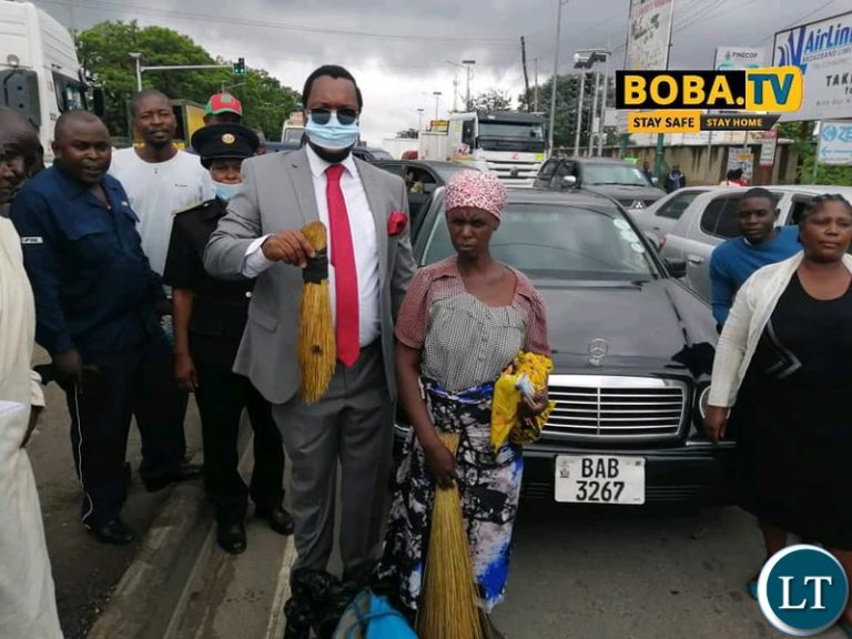 Lusaka Mayor Miles Sampa surprises selfless marketeer