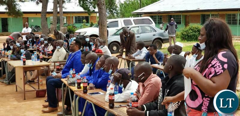 Emmanuel Mwamba at the launch of a cassava growing project in Senior Chief Mwamba’s Chiefdom in Kasama district of Northern Province.