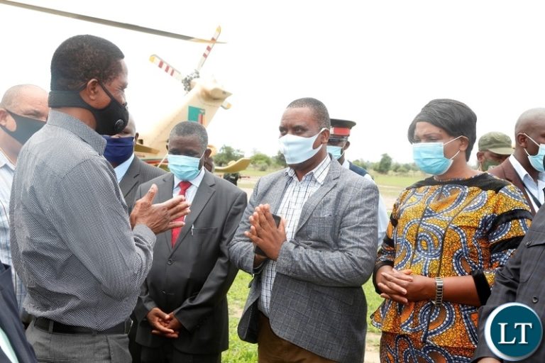 President Lungu arrives in Monze for a three-day working visit