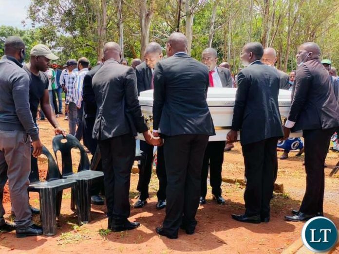 The burial of State Prosecutor Nsama Nsama, at memorial park