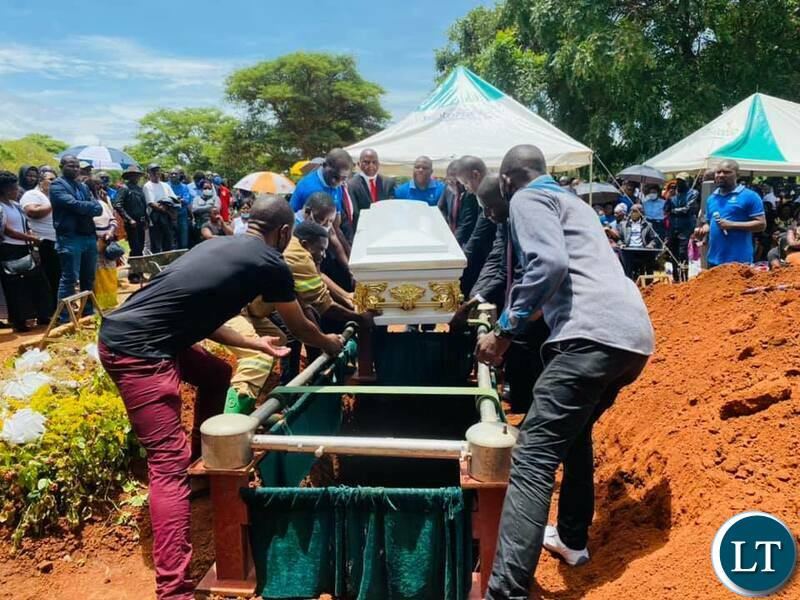 The burial of State Prosecutor Nsama Nsama, at memorial park
