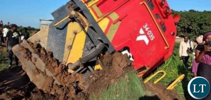 Derailed Train between Mazabuka and Magoye areas in the Southern Province while transporting coal from Batoka to Ndola Derailed Train between Mazabuka and Magoye areas in the Southern Province while transporting coal from Batoka to Ndola