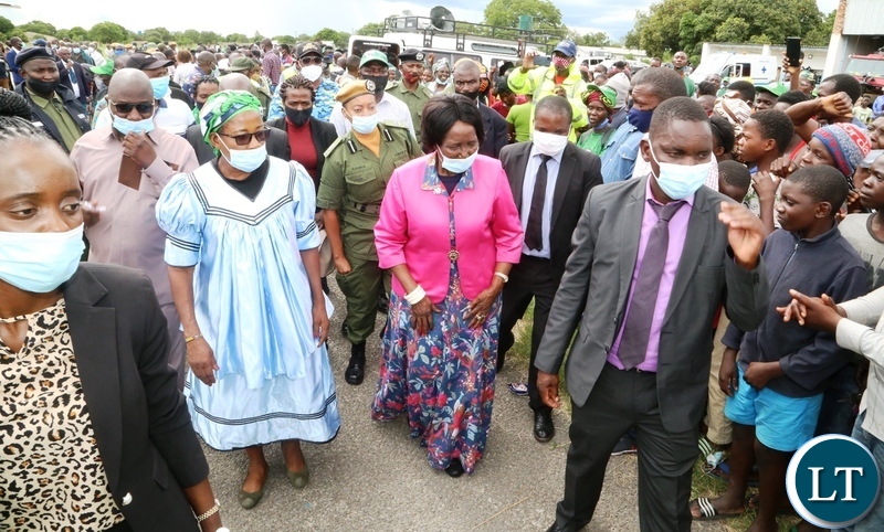 Vice President Inonge Winaon her arrival in Mongu for a three day working visit in Western Province yesterday. Saturday, January 02, 2021. Picture by ROYD SIBAJENE/ZANIS