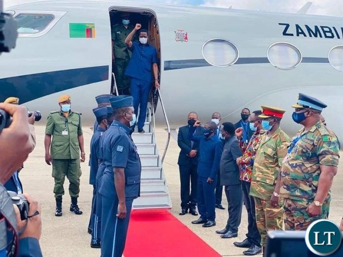 President Lungu being Welcomed on the Copperbelt Province