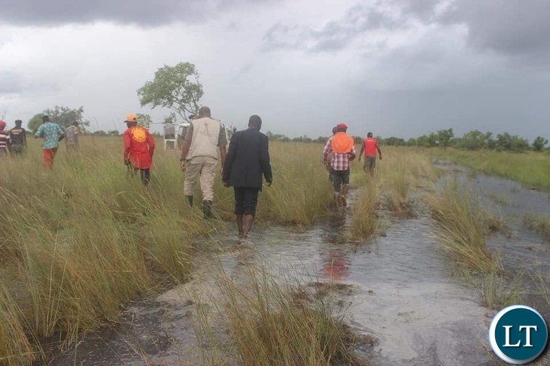 Former Minister of Finance Situmbeko Musokotwane campaining team endures the challenging terrain of Liuwa Constituency in Luola Ward Local Government Election in Western Province