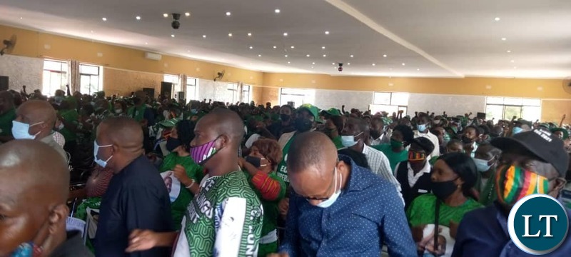 PF members listening to President Lungu