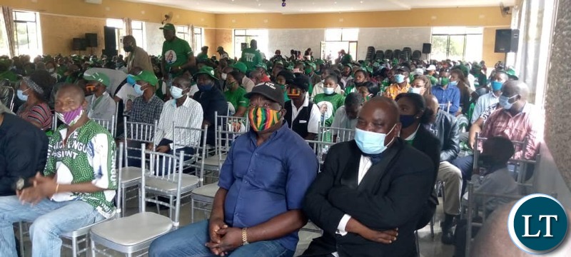 PF members listening to President Lungu