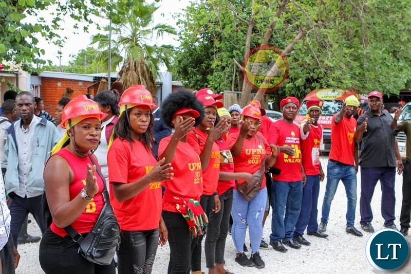 UPND Cadres in UPND Colours of Red and Yellow