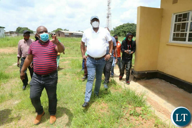 Kabushi Member of Parliament Bowman Lusambo inspecting the unfinished Maternity Annex at Kabushi Clinic