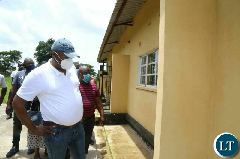 Kabushi Member of Parliament Bowman Lusambo inspecting the unfinished Maternity Annex at Kabushi Clinic 