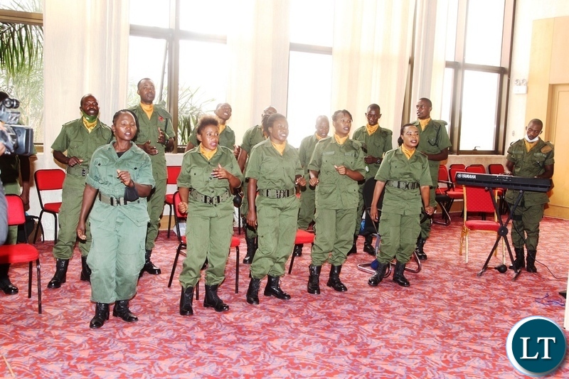 The defence Service Choir sing during the launch of an Empowerment Scheme for Churches,Religious and Faith Based organisations at Government Complex