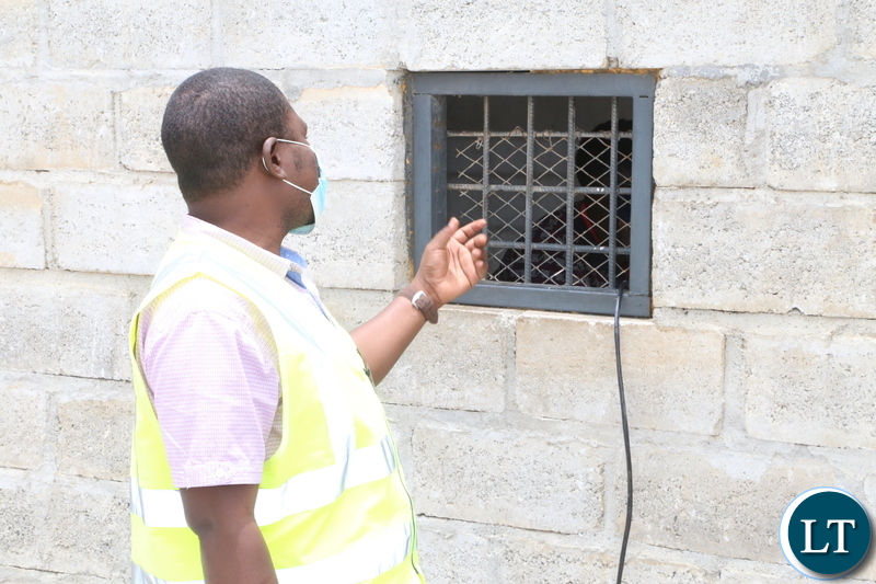 Ministry of Labour Principal Labour Officer Joseph Kaindama asking the guide to open the gate at Anshan Investment Zambia Limited durning the inspection of the how the company and on how they keeping the workers if it according to the labour laws. Yesterday, Wednesday January 10, 2021. Picture by ROYD SIBAJENE/ZANIS