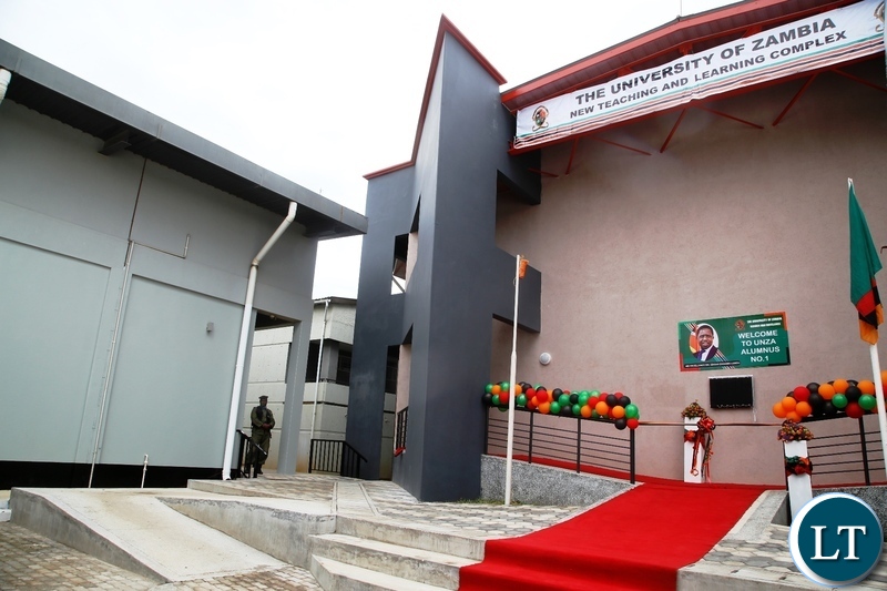  NEW TEACHING LEARNING COMPLEX  - The new state of the art teaching and learning complex which President Edgar Lungu has commissioned at the University of Zambia (UNZA).Picture by SUNDAY BWALYA/ZANIS