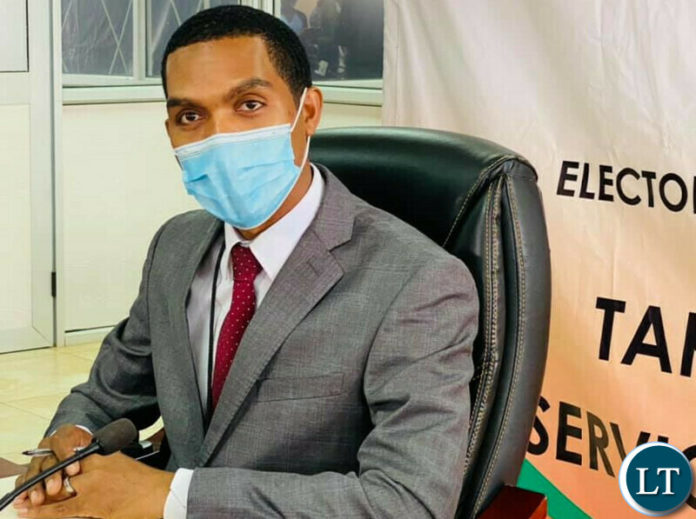 ECZ Chief Electoral Officer Patrick Nshindano during a press briefing in Lusaka