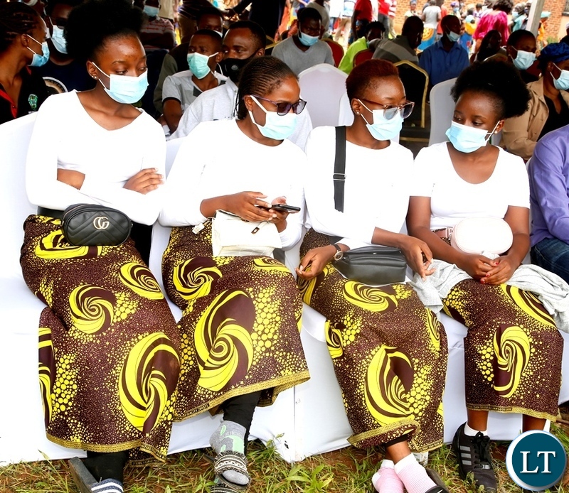 Late Sebastian Zulu's grand children following burial proceedings in Petauke's Kakwiya village. Picture by SUNDAY BWALYA/ ZANIS.