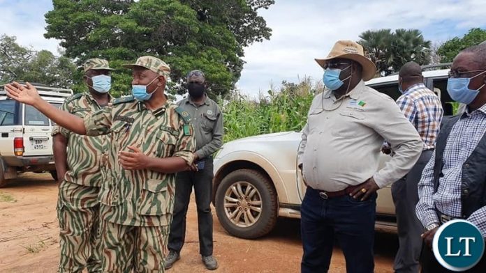 Tourism and Arts Minister Hon. Ronald Chitotela checks on the implementation of the Chikomeno GIZ funded projects and checks on the operations at Lukusuzi National park situated in Lumezi district, Eastern province. Tourism and Arts Minister Hon. Ronald Chitotela checks on the implementation of the Chikomeno GIZ funded projects and checks on the operations at Lukusuzi National park situated in Lumezi district, Eastern province.