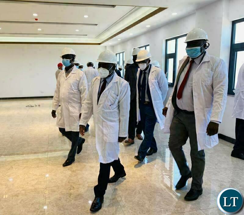 Home Affairs Minister at The Safe City National command centre in Lusaka,
