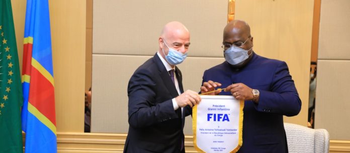 FIFA President Gianni Infantino and the President of the Democratic Republic of Congo (DRC), Félix Tshisekedi,