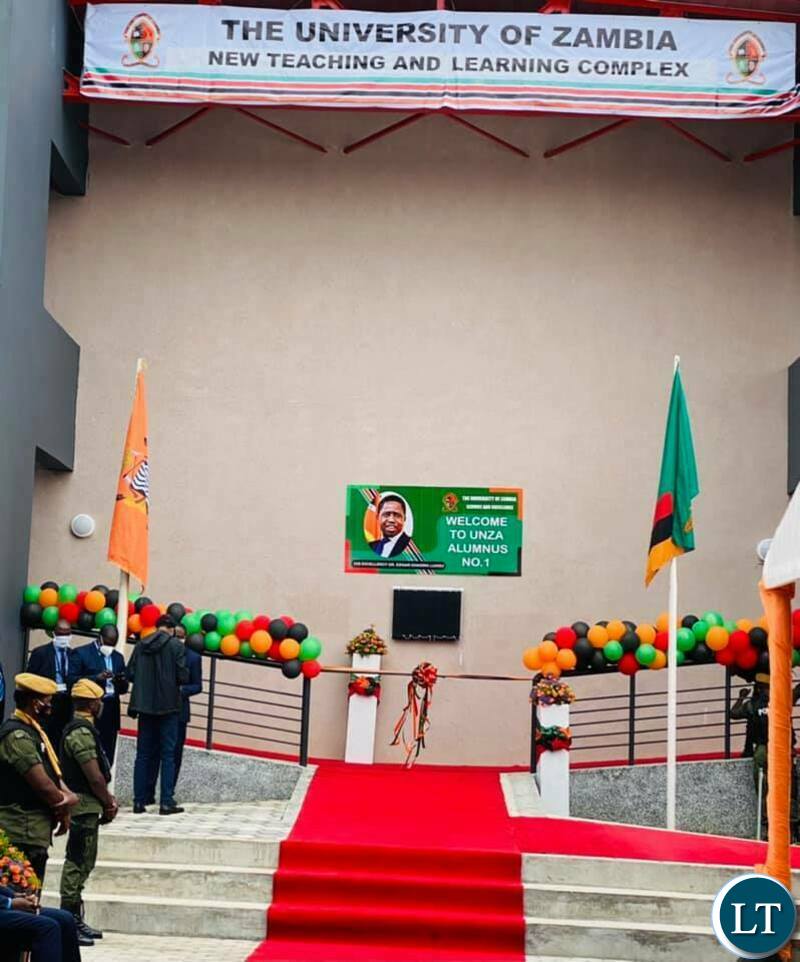  NEW TEACHING LEARNING COMPLEX  - The new state of the art teaching and learning complex which President Edgar Lungu has commissioned at the University of Zambia (UNZA).Picture by SUNDAY BWALYA/ZANIS