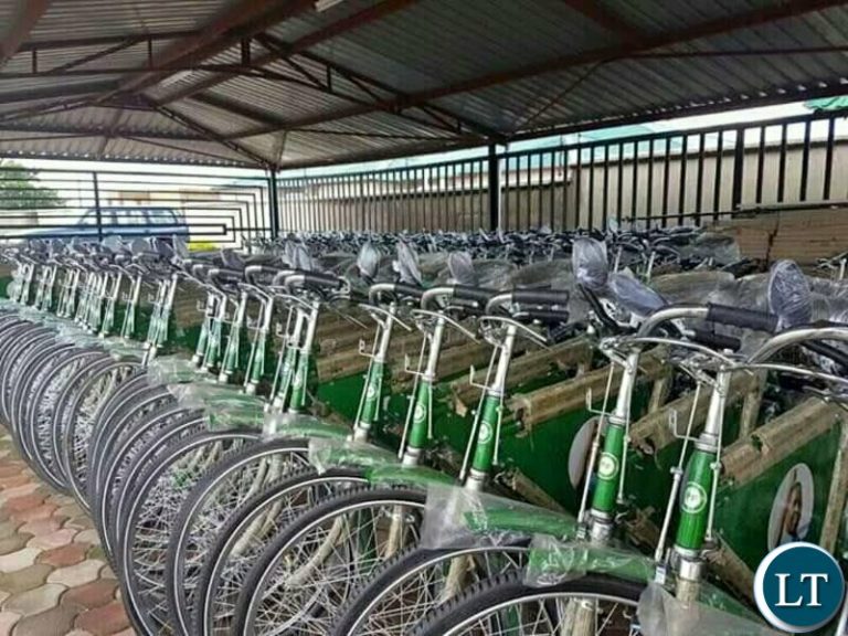 President Lungu gives bicycles to chiefs in Mpulungu