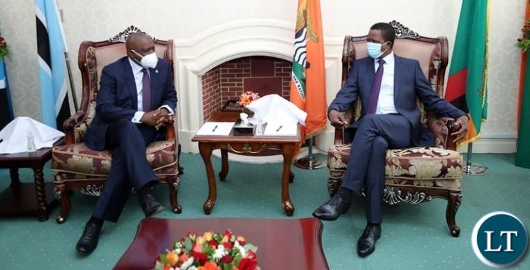President Lungu Assures Botswana President  that Zambia will Hold Free and Fair Elections
