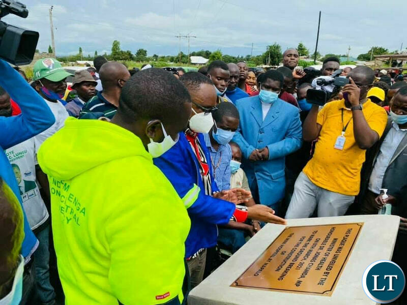 Dr Chanda officiated at a ground breaking ceremony for the upgrading of Kaloko mini-hospital in Bwana Mkubwa
