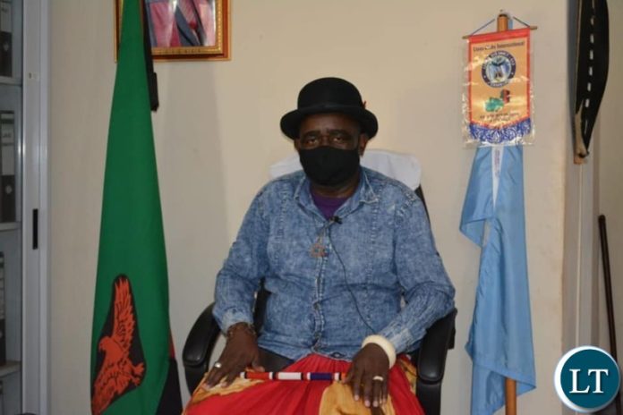 Chief Mumena meeting with Nyimba Investments Head-Sales and Marketing Manager Willings Mulendema