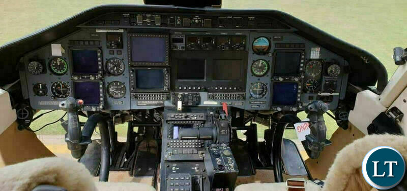 The Inside of Foreign Affairs Minister Joseph Malanji's Bell 430 Helicopter