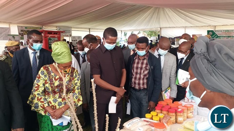 President Lungu officiating at the Zambia Agricultural Research Institute (ZARI),