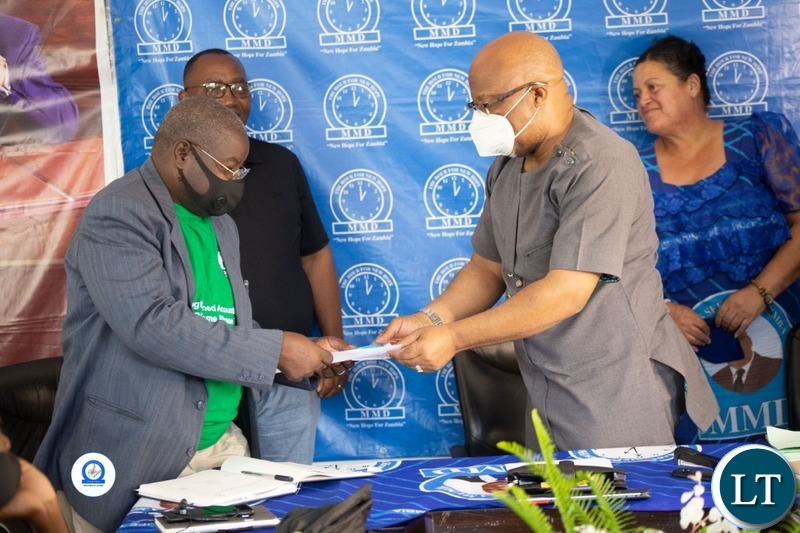 Nevers Mumba Filling in Nomination Papers for MMD Convention