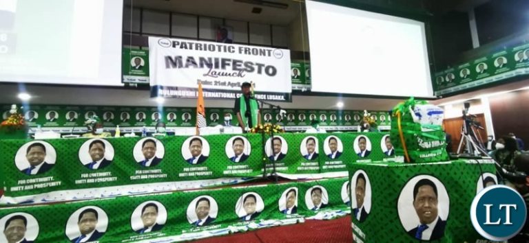 President Lungu Slams Critics at the Party Manifesto Launch