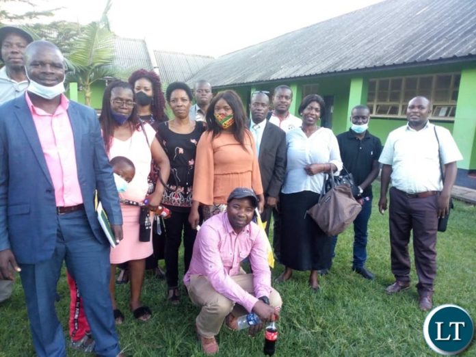 Teachers meeting the Presidential Educationn team on the Copperbelt