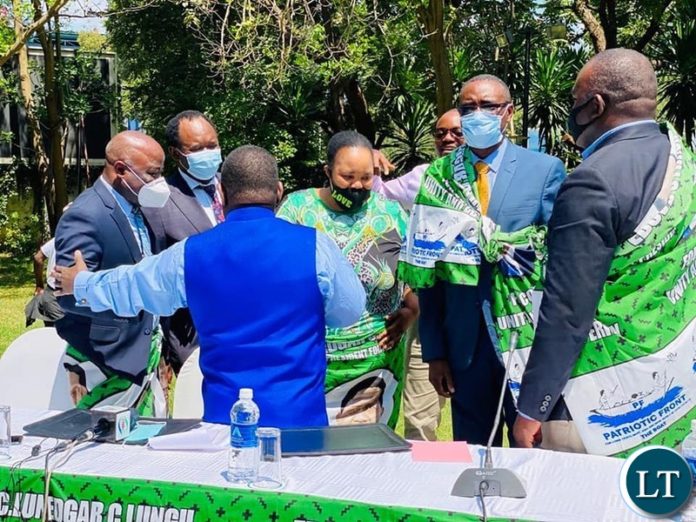UPND Member of Parliament, Hon Ephraim Belemu Being Welcomed by PF Senior Members