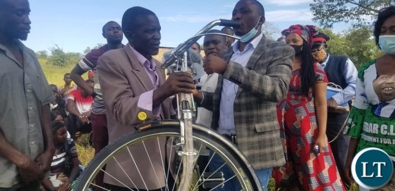 President Lungu Donates Bicycles to 100 Headmen in Dundumwezi