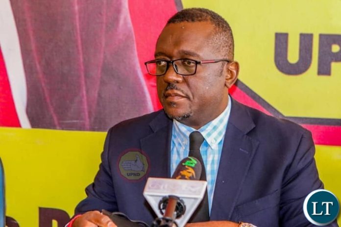 United Party for National Development (UPND) Elections Chairperson, Garry Nkombo
