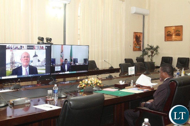 PRESIDENT Edgar Lungu deliveries a key note speech during the 8th edition of Merck Foundation for Africa and Asia luminary Virtual conference and celebration of the 4th anniversary of the institution in Lusaka.
