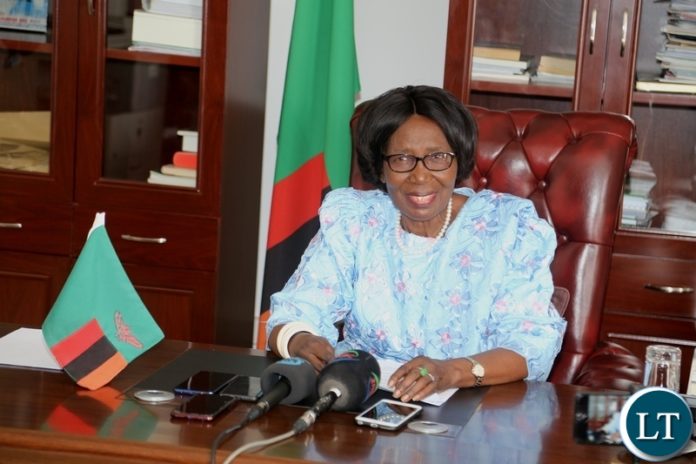Vice President Inonge Wina read to announce that she won't stand as a Vice President in the coming 12th August, 2021. yesterday, Sunday, May 16, 2021. Picture by ROYD SIBAJENE/ZANIS Vice President Inonge Wina read to announce that she won't stand as a Vice President in the coming 12th August, 2021. yesterday, Sunday, May 16, 2021. Picture by ROYD SIBAJENE/ZANIS