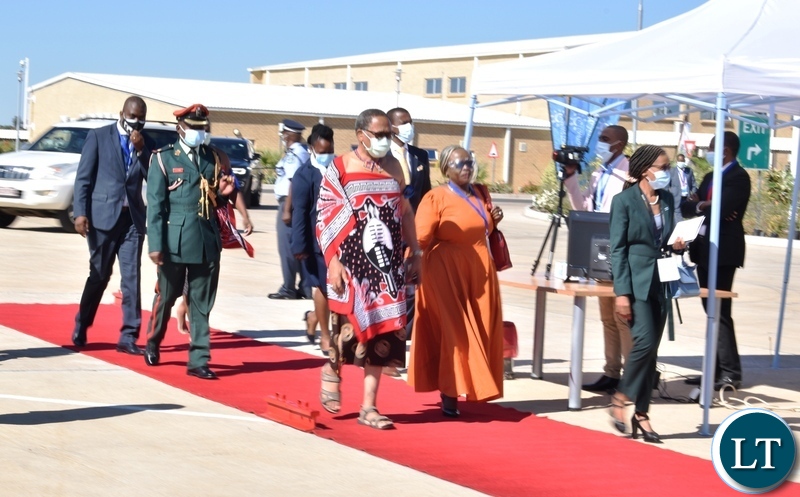 Deputy Prime Minister of Eswatini Themba Nhlanganiso Masuku arriving at the official opening of Kazungula bridge